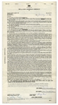 The Three Stooges Contract Twice-Signed by Moe Howard, Larry Fine & Joe DeRita From January 1959 With William Morris Agency -- 2pp. on 1 Sheet Measuring 8.5'' x 15.75'' -- Very Good